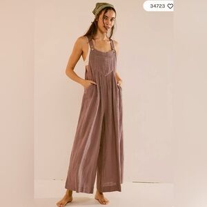Free People Sun Drenched Overalls S